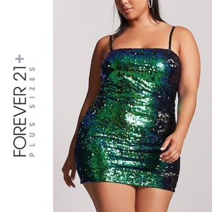 sequin mini dress plus size
